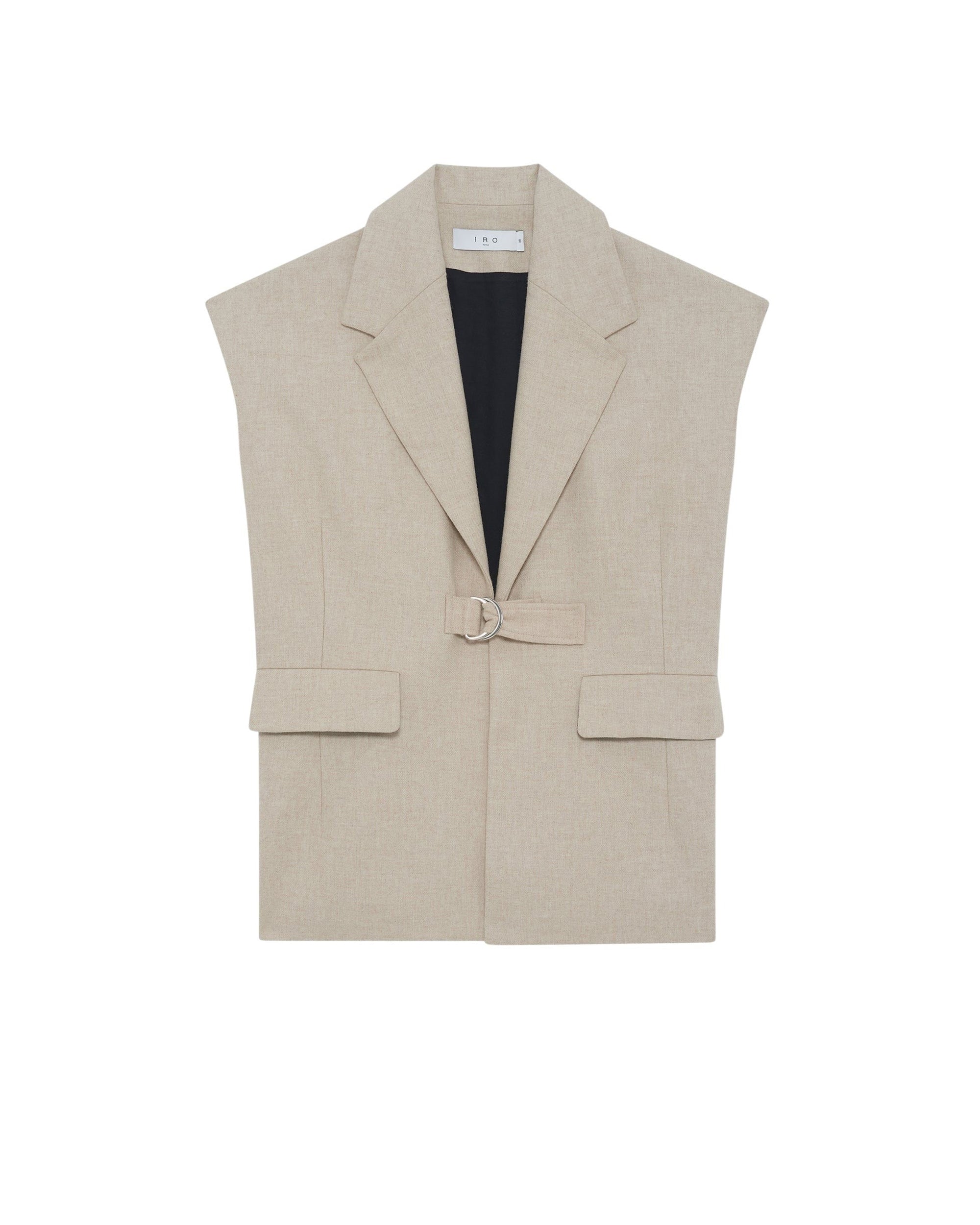 Annelie sleeveless wool blazer - Beige