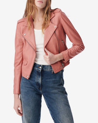 Ashville leather perfecto - Blush Pink