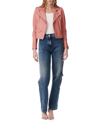 Ashville leather perfecto - Blush Pink