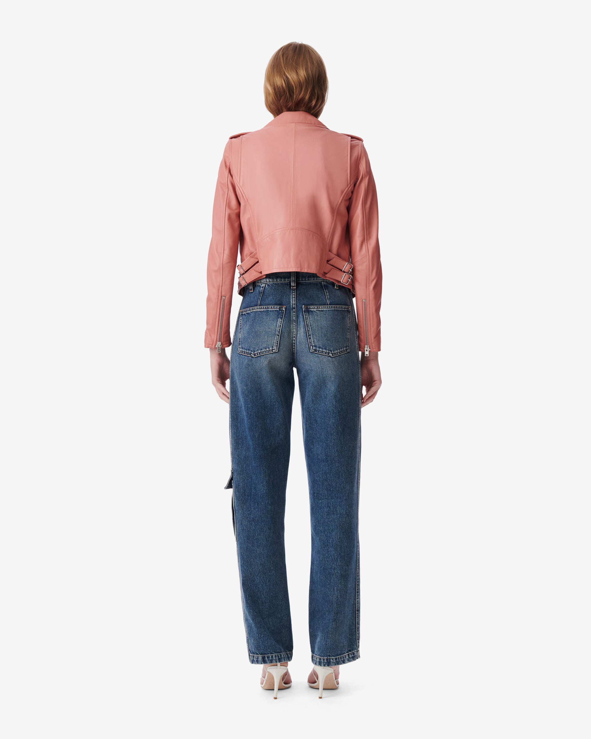 Ashville leather perfecto - Blush Pink