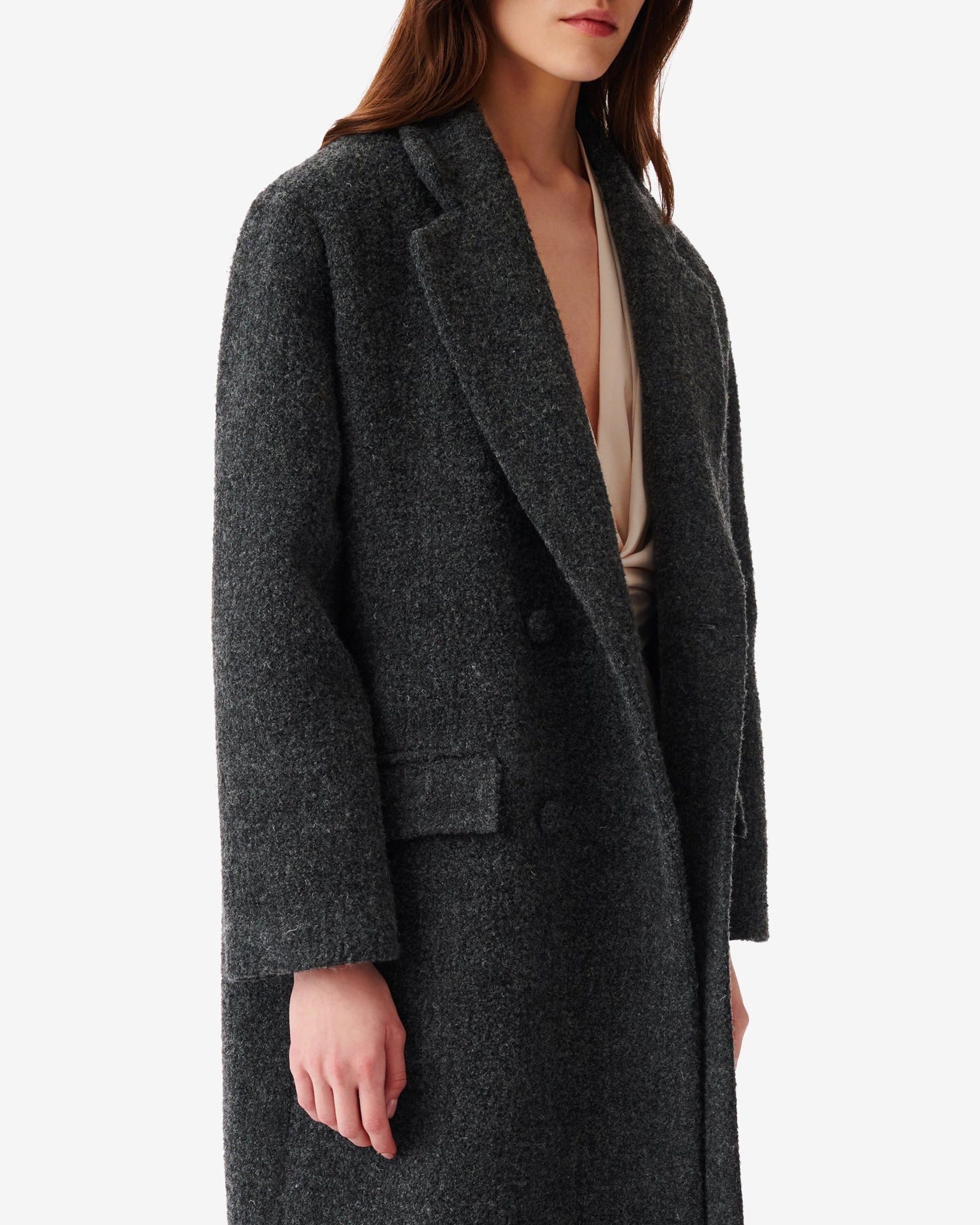 Gonira coat in wool - Anthracite