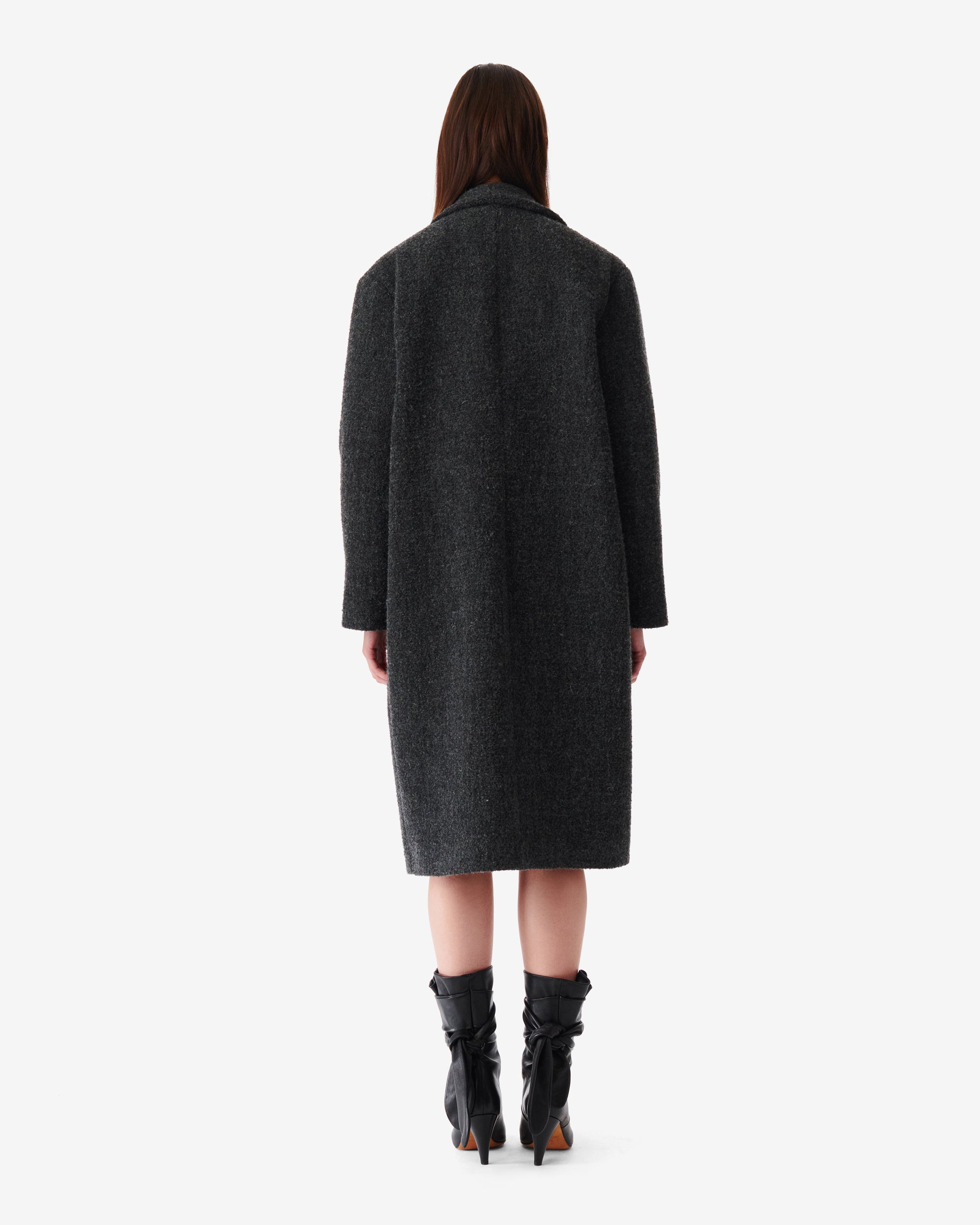 Gonira coat in wool - Anthracite