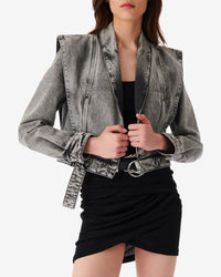 Kajana denim jacket - Snow Black