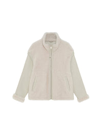Marble leather jacket - Smoke Grey & White