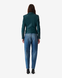 Newhan leather perfecto - Peacock Blue