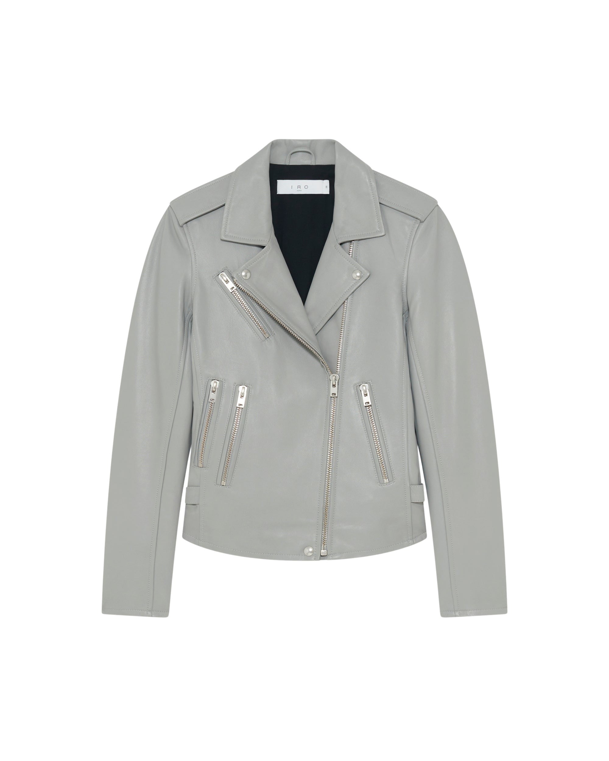Newhan leather jacket - Smoke Grey