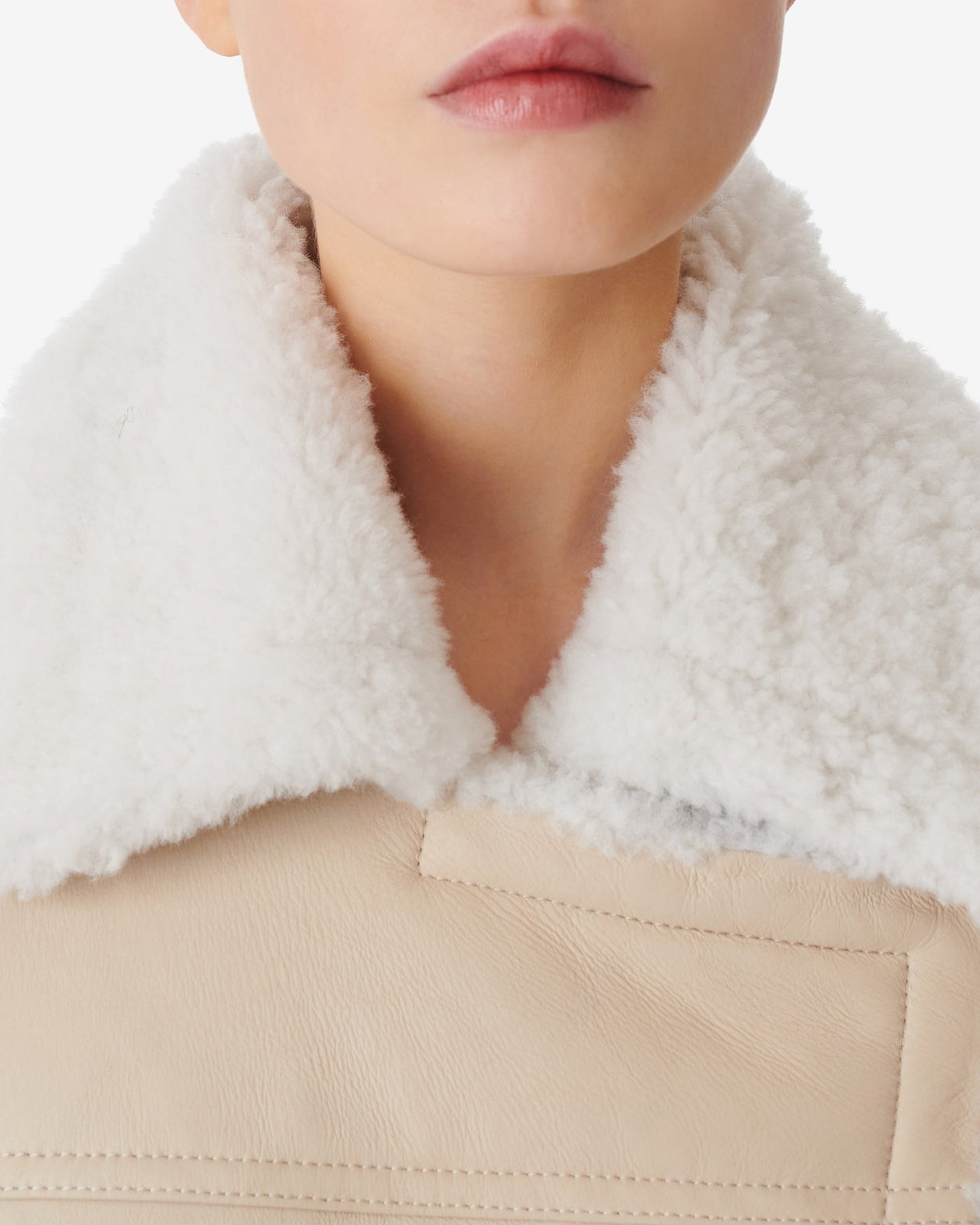 Octavi sheepskin jacket - Sand White