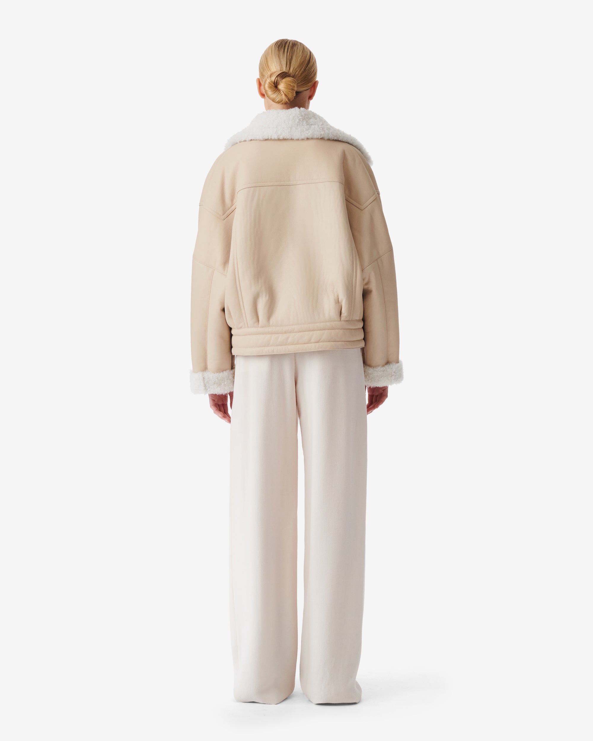 Octavi sheepskin jacket - Sand White