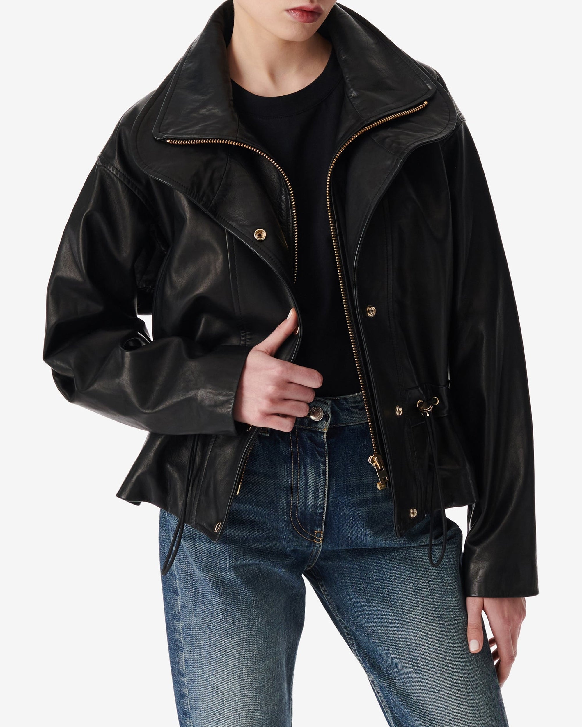 Serian leather perfecto - Black