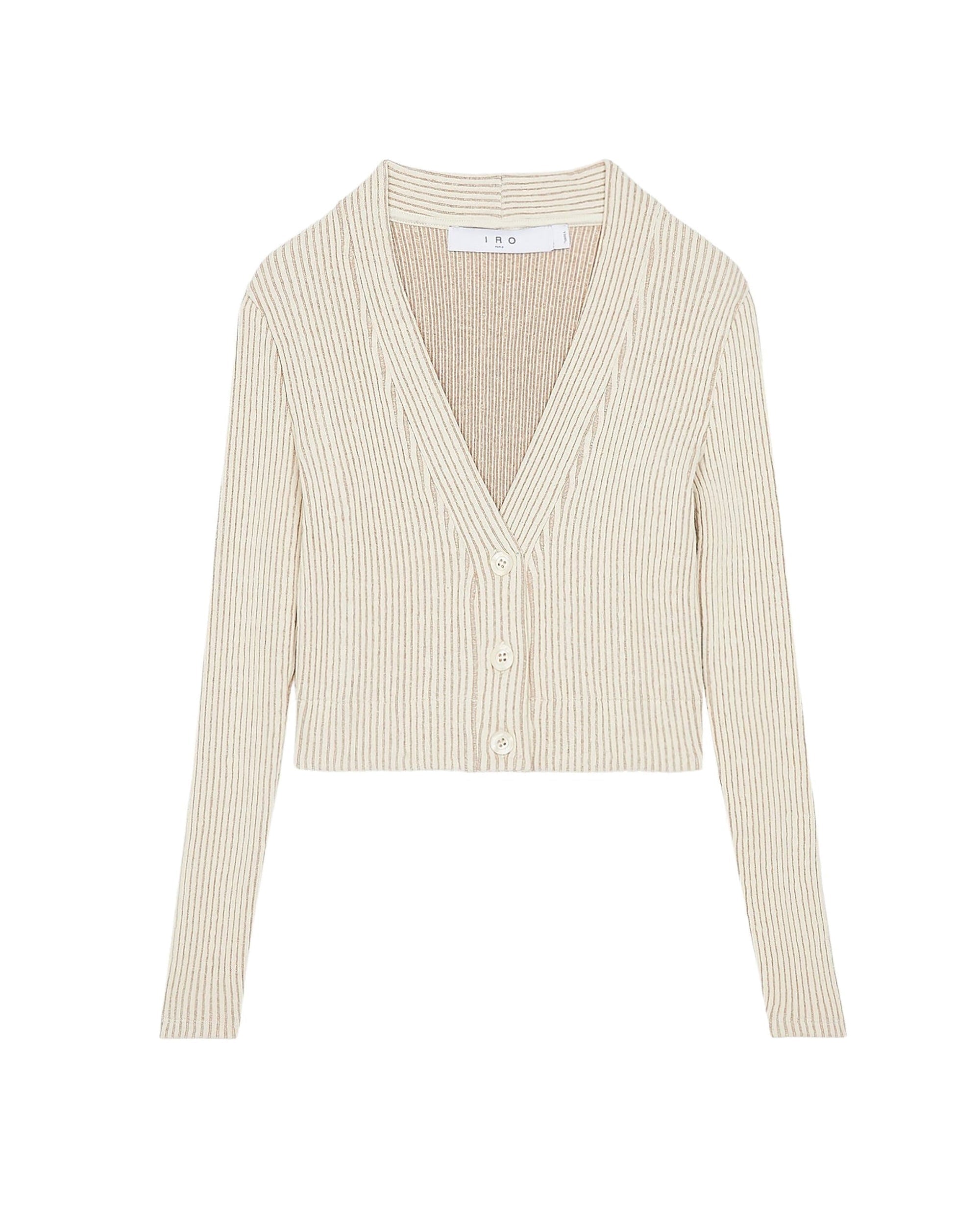 Giusta knitted cardigan - Taupe & Ecru