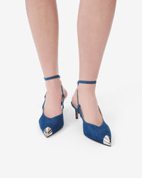 Slingback Damia Low - Denim Blue