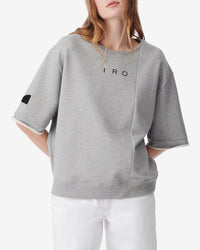 Edea knitted short-sleeved sweatshirt - Light Grey