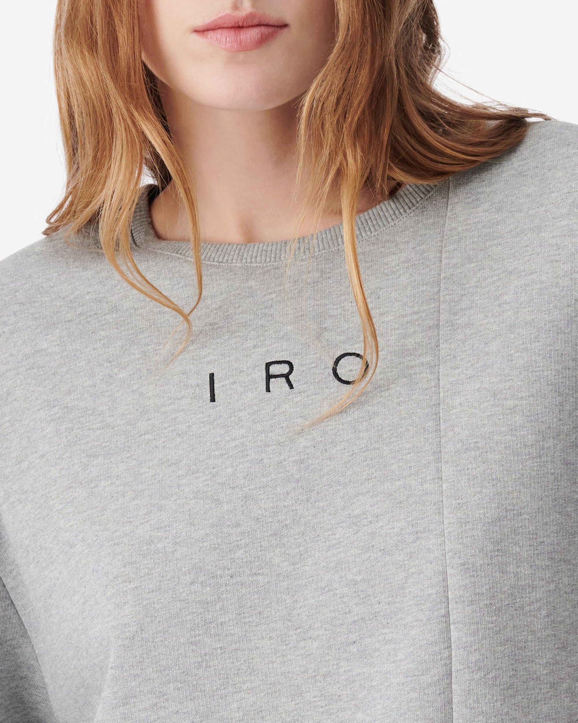 Edea knitted short-sleeved sweatshirt - Light Grey