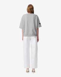 Edea knitted short-sleeved sweatshirt - Light Grey
