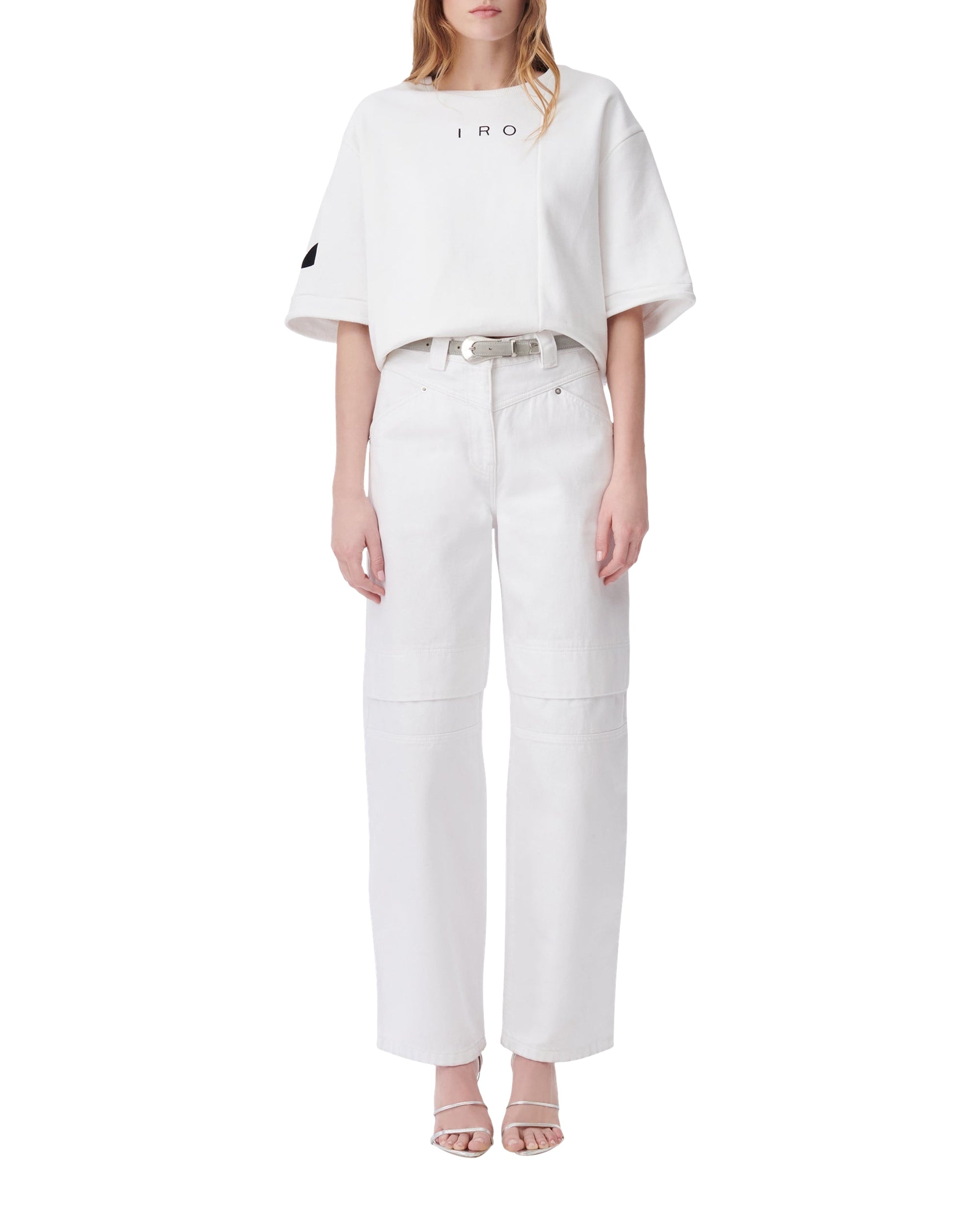 Edea knitted short-sleeved sweatshirt - White