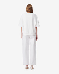 Edea knitted short-sleeved sweatshirt - White