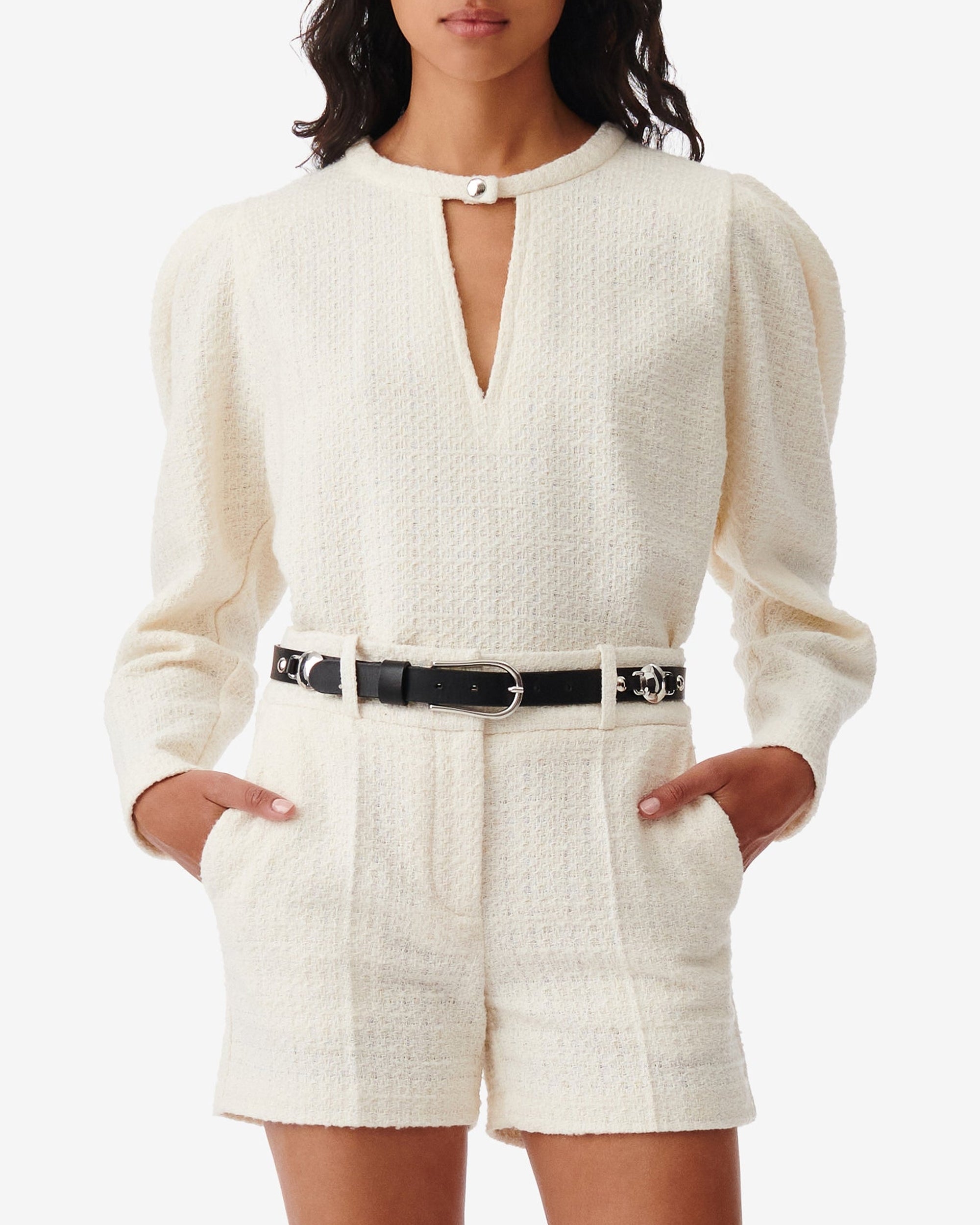 Abad long-sleeved blouse - Ecru
