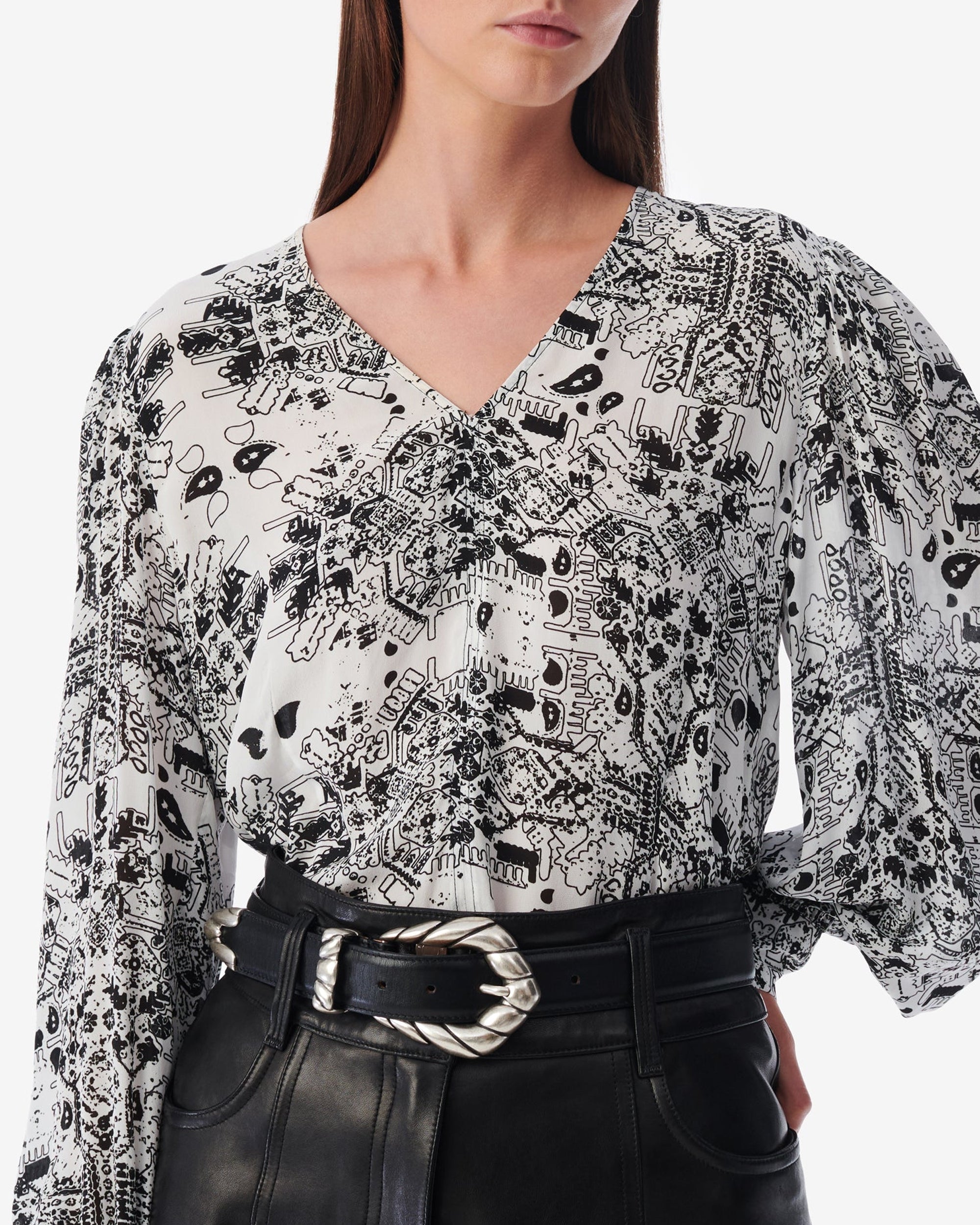 Abgral blouse - White & Black