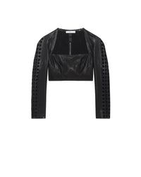 Ada leather blouse - Black
