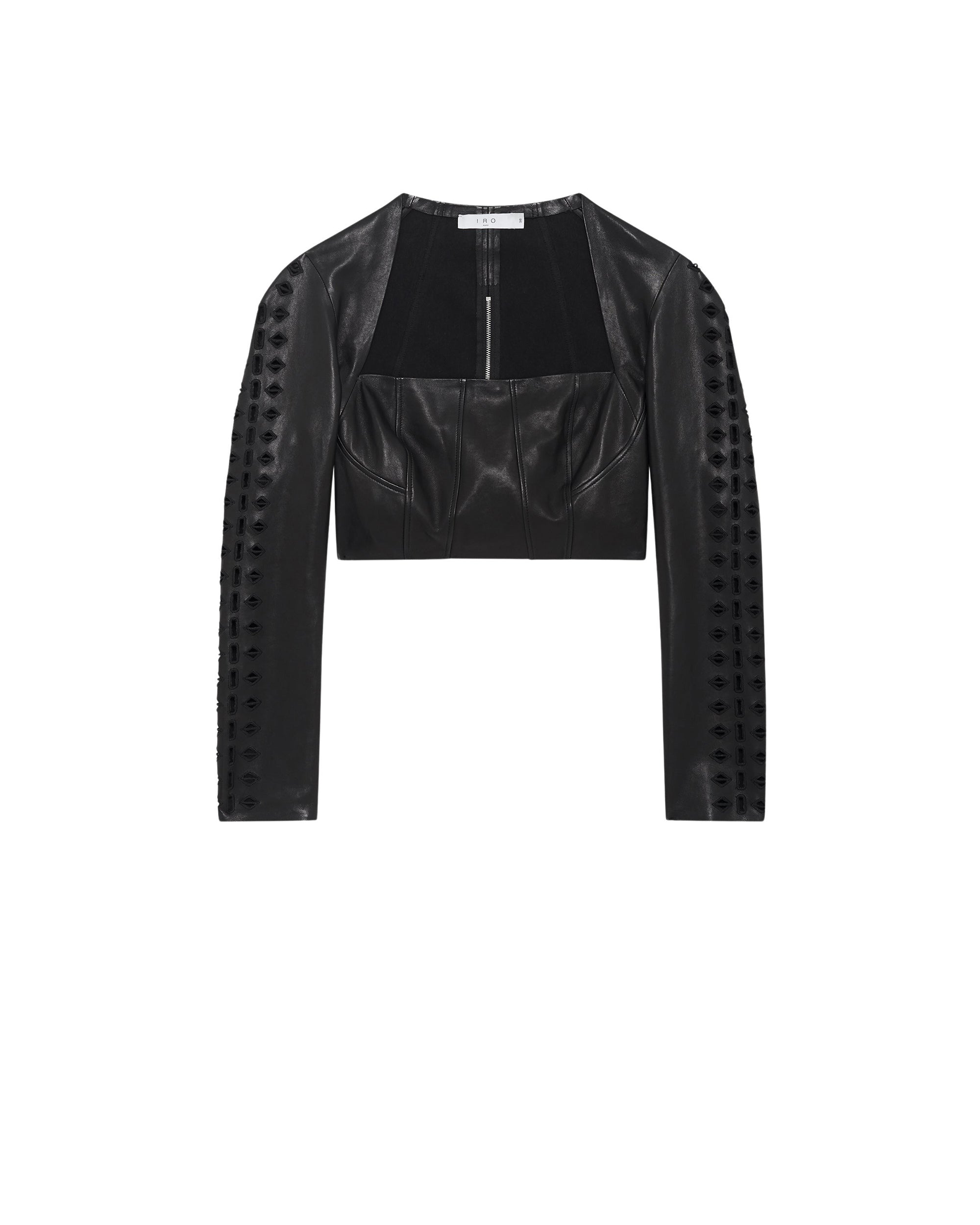 Ada leather blouse - Black