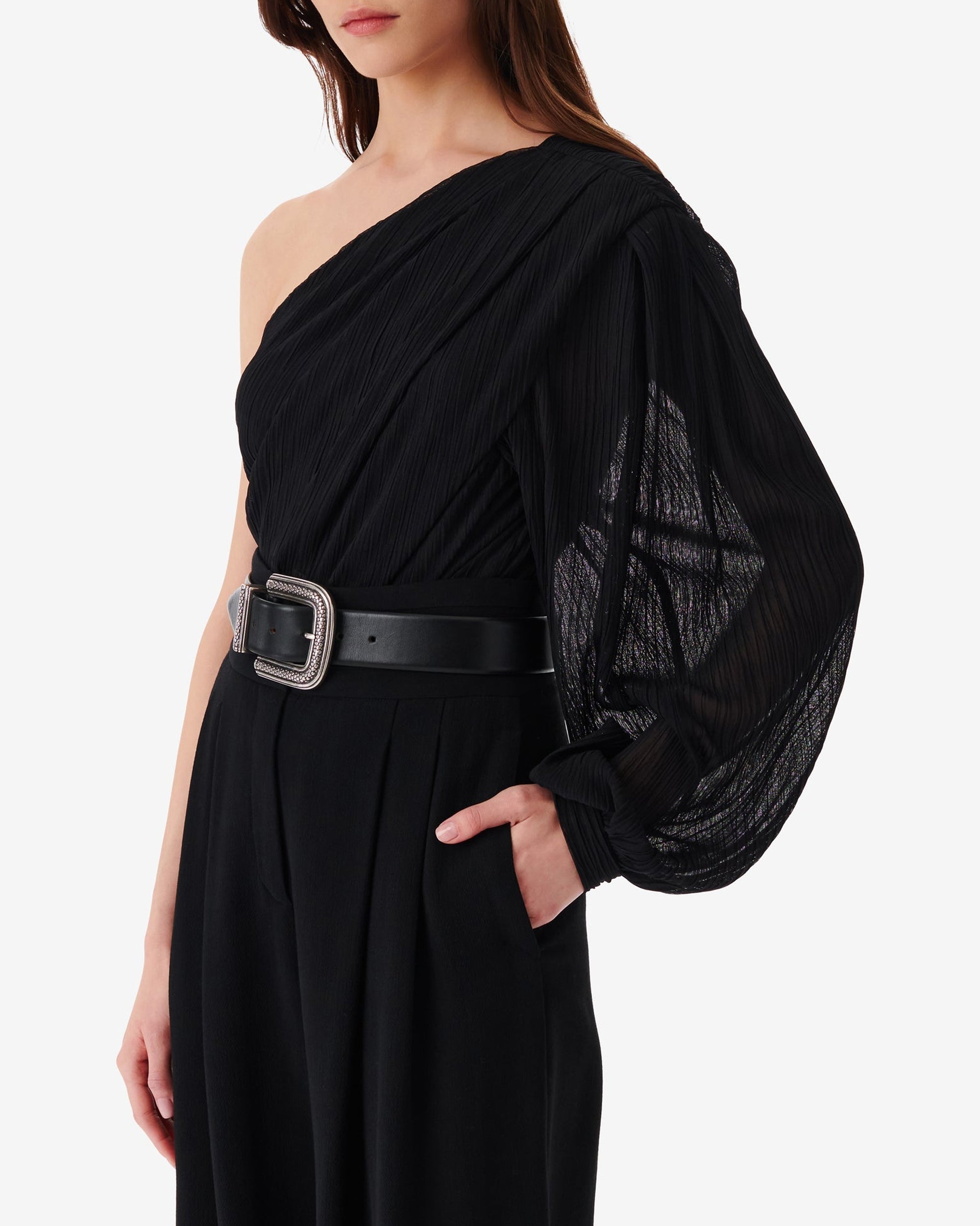 Asymmetrical top Amalys - Black