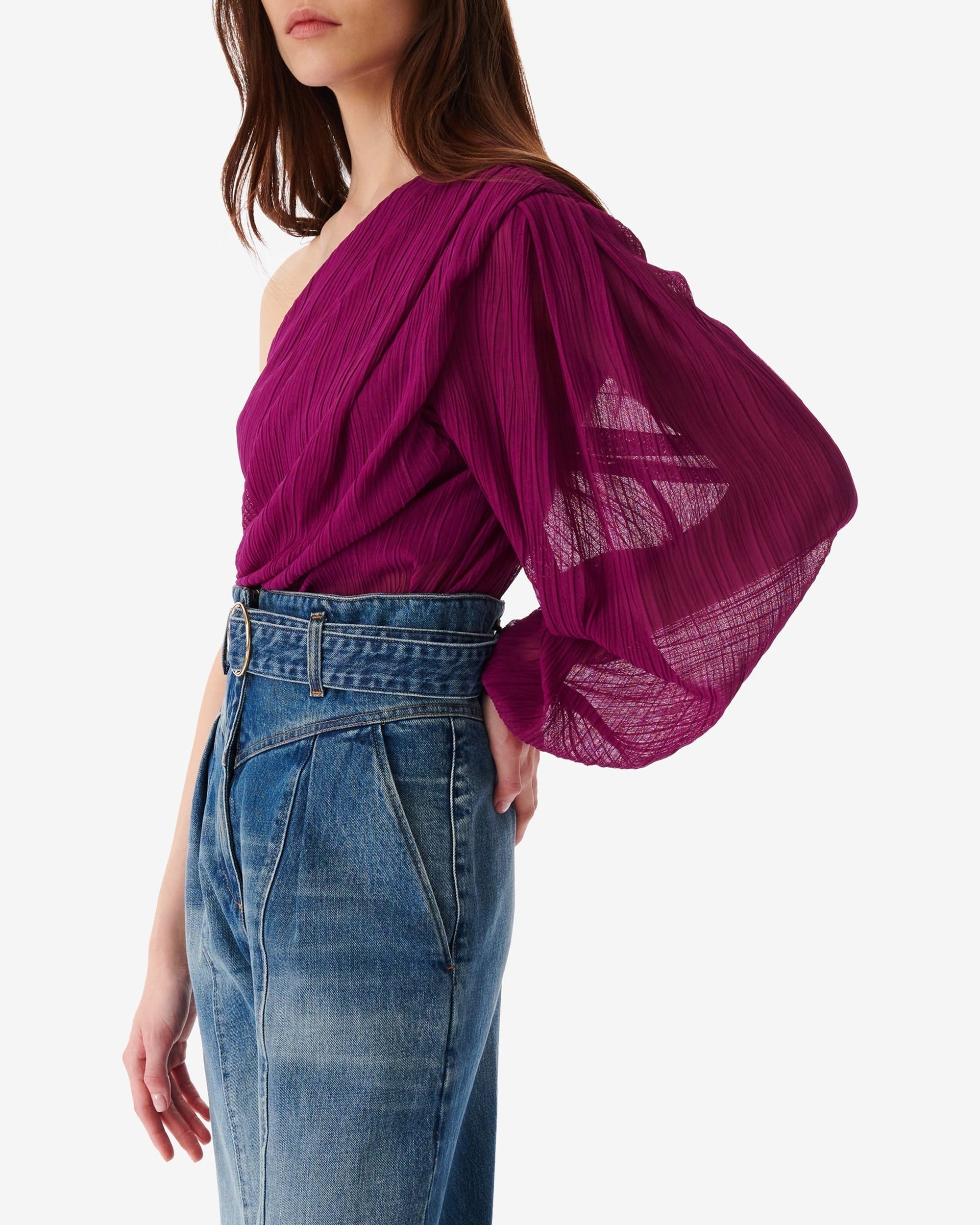 Asymmetrical top Amalys - Fushia