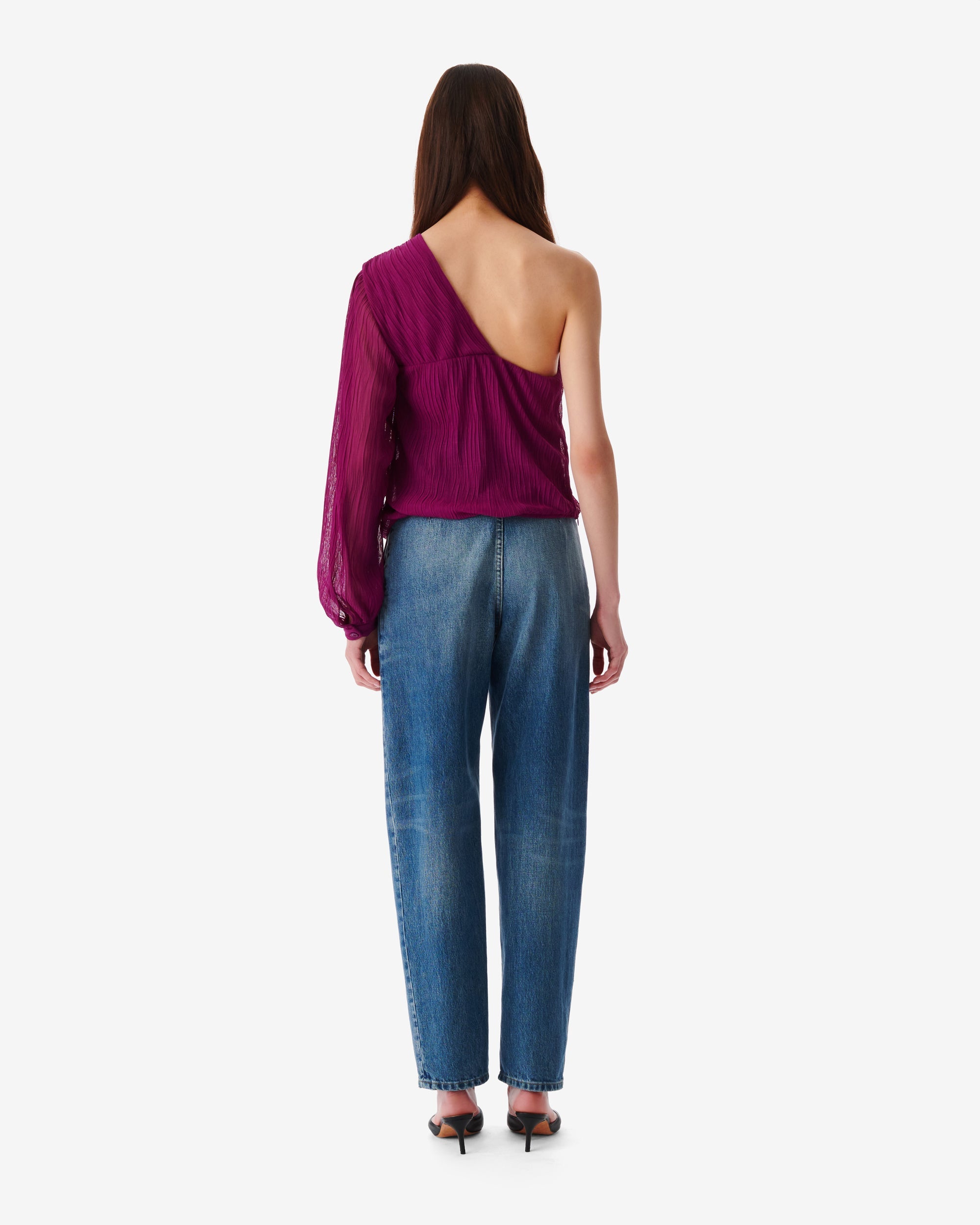Asymmetrical top Amalys - Fushia