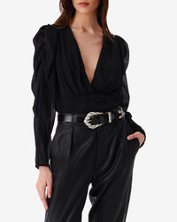 Amili long-sleeved blouse - Black