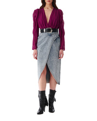 Amili long-sleeved blouse - Fushia