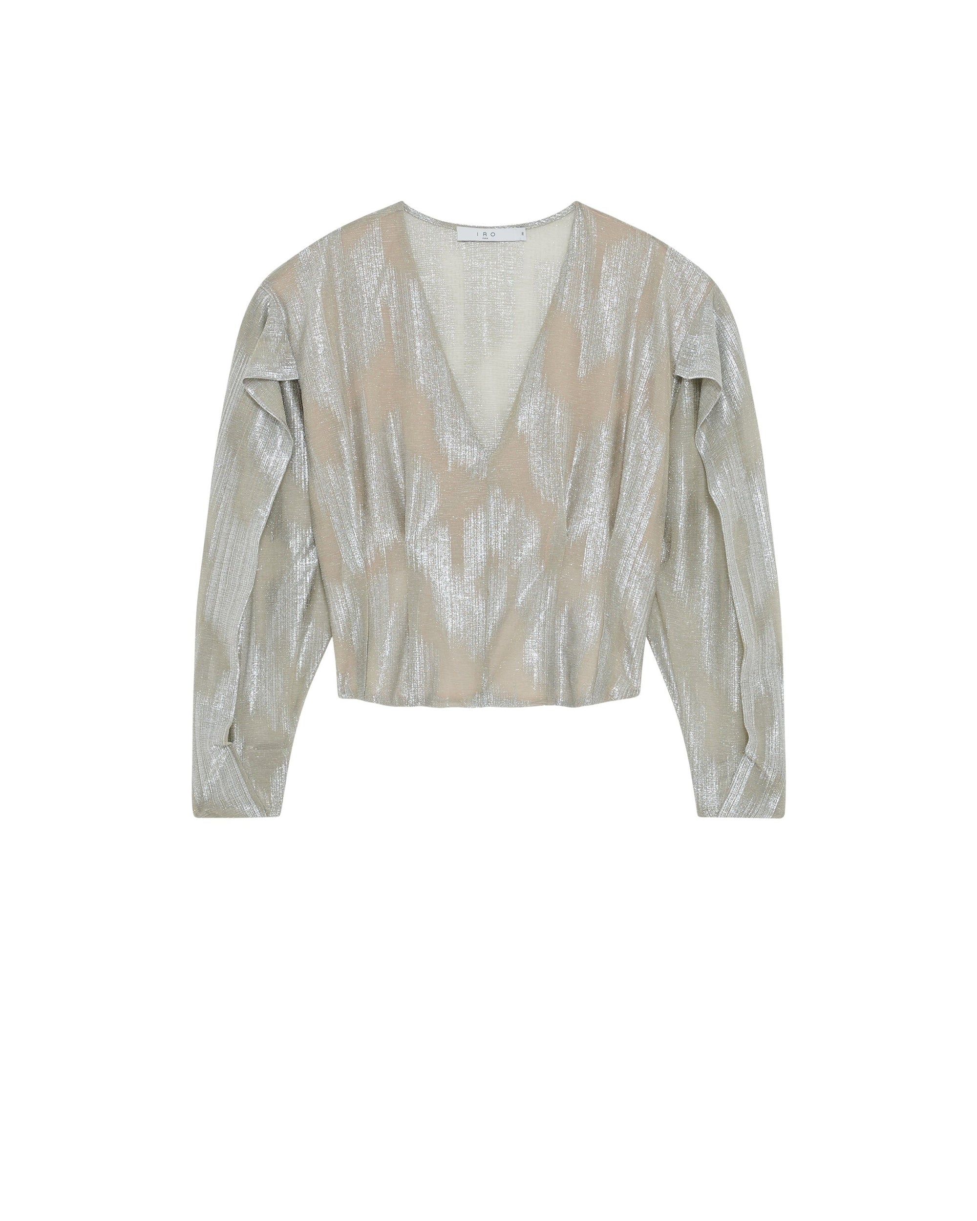 Berma blouse with puffed sleeves - Silver