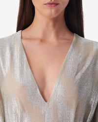 Berma blouse with puffed sleeves - Silver