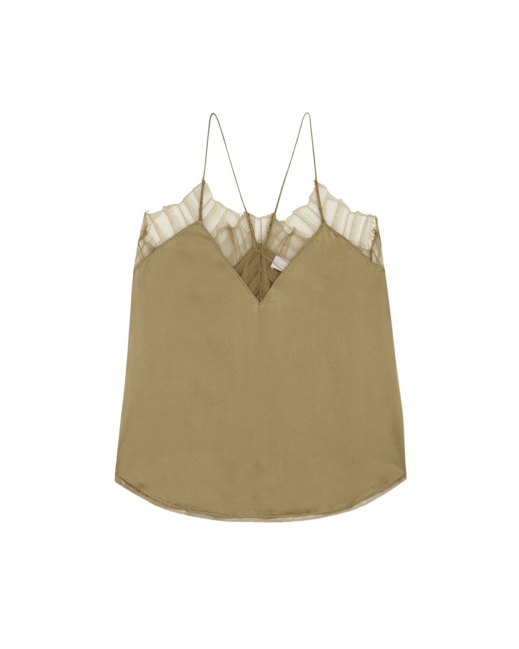 Berwyn silk camisole - Light Khaki
