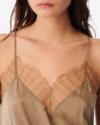 Berwyn silk camisole - Light Khaki