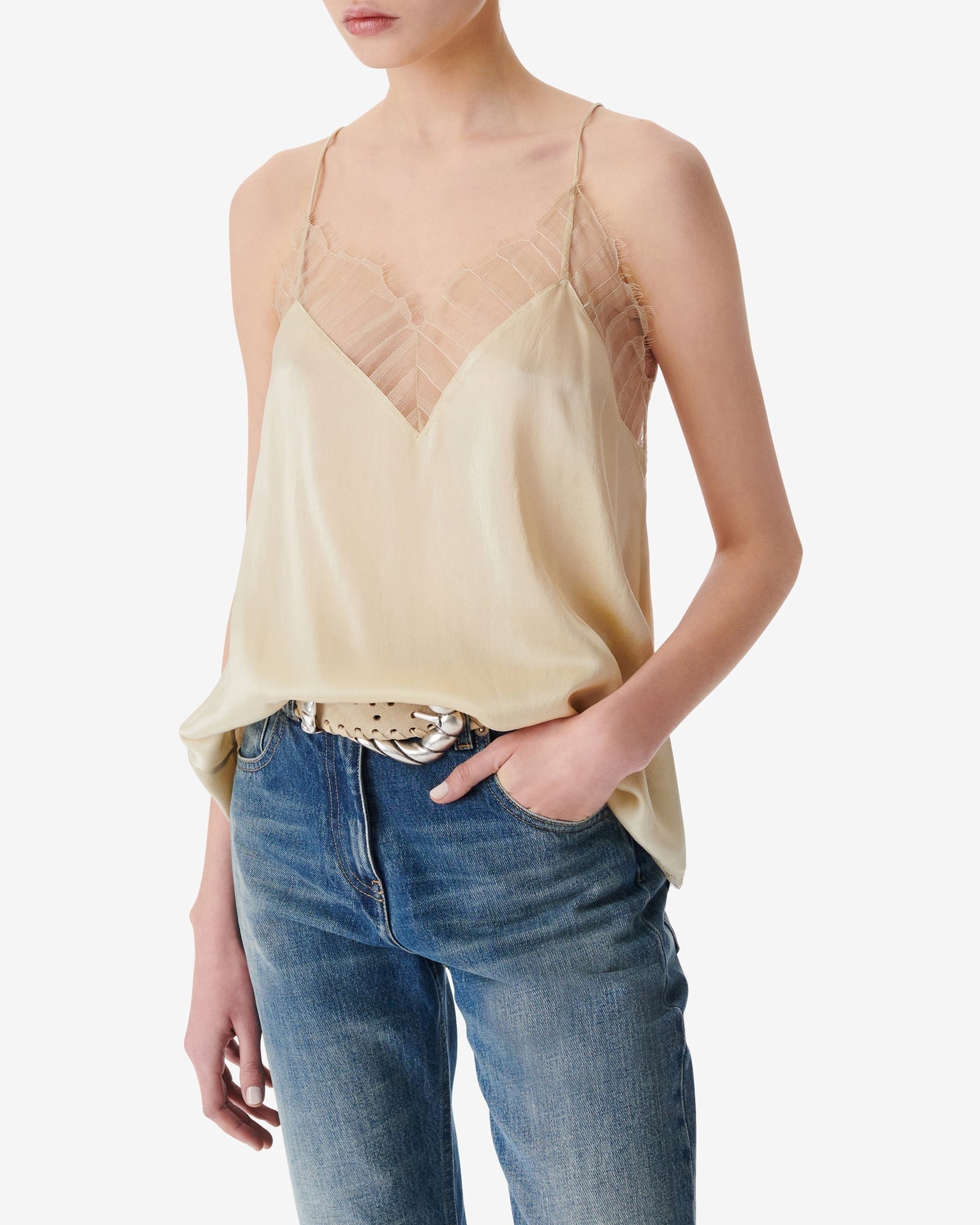 Berwyn silk camisole - Sand