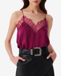 Berwyn silk camisole - Berry