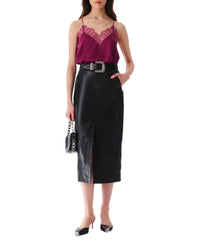 Berwyn silk camisole - Berry