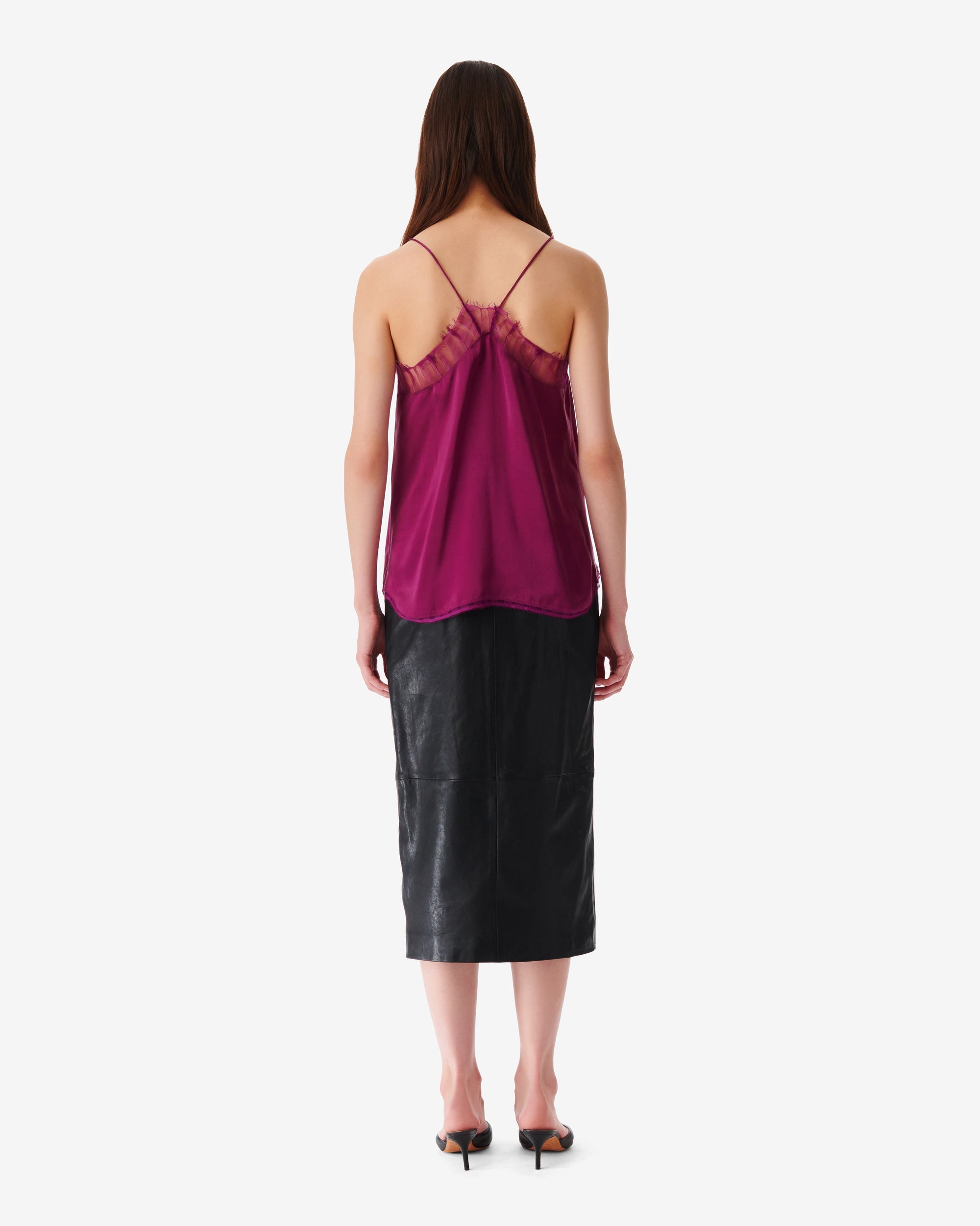 Berwyn silk camisole - Berry