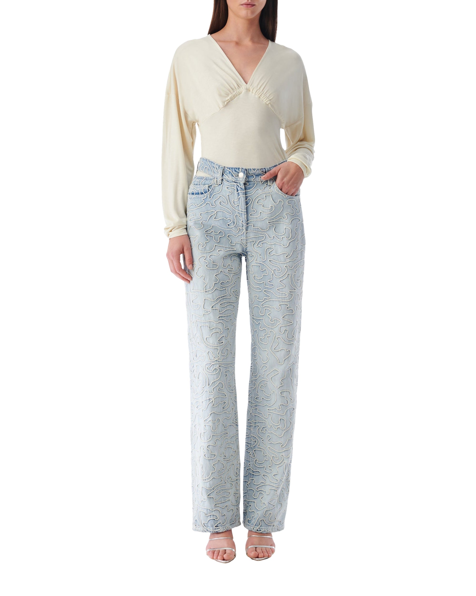 Chadya long-sleeved blouse - Cream