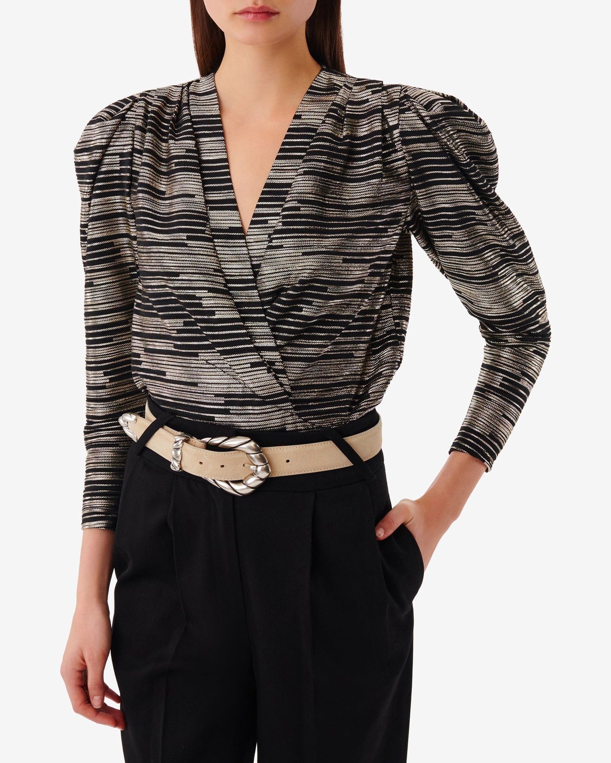 Blouse Charinaspe - Black & Gold