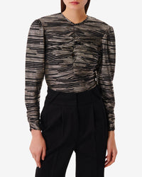 Darlia blouse - Black & Gold