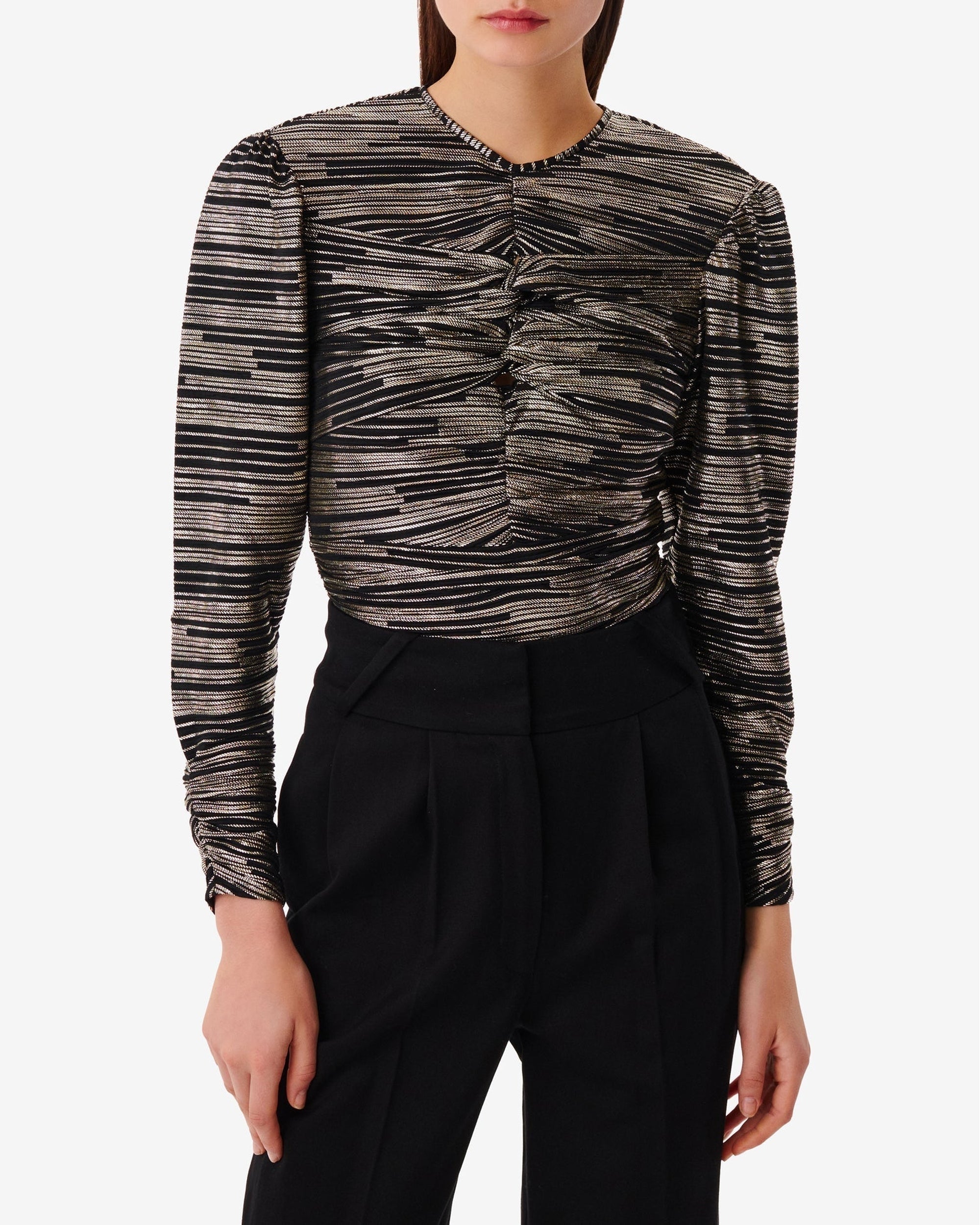 Darlia blouse - Black & Gold