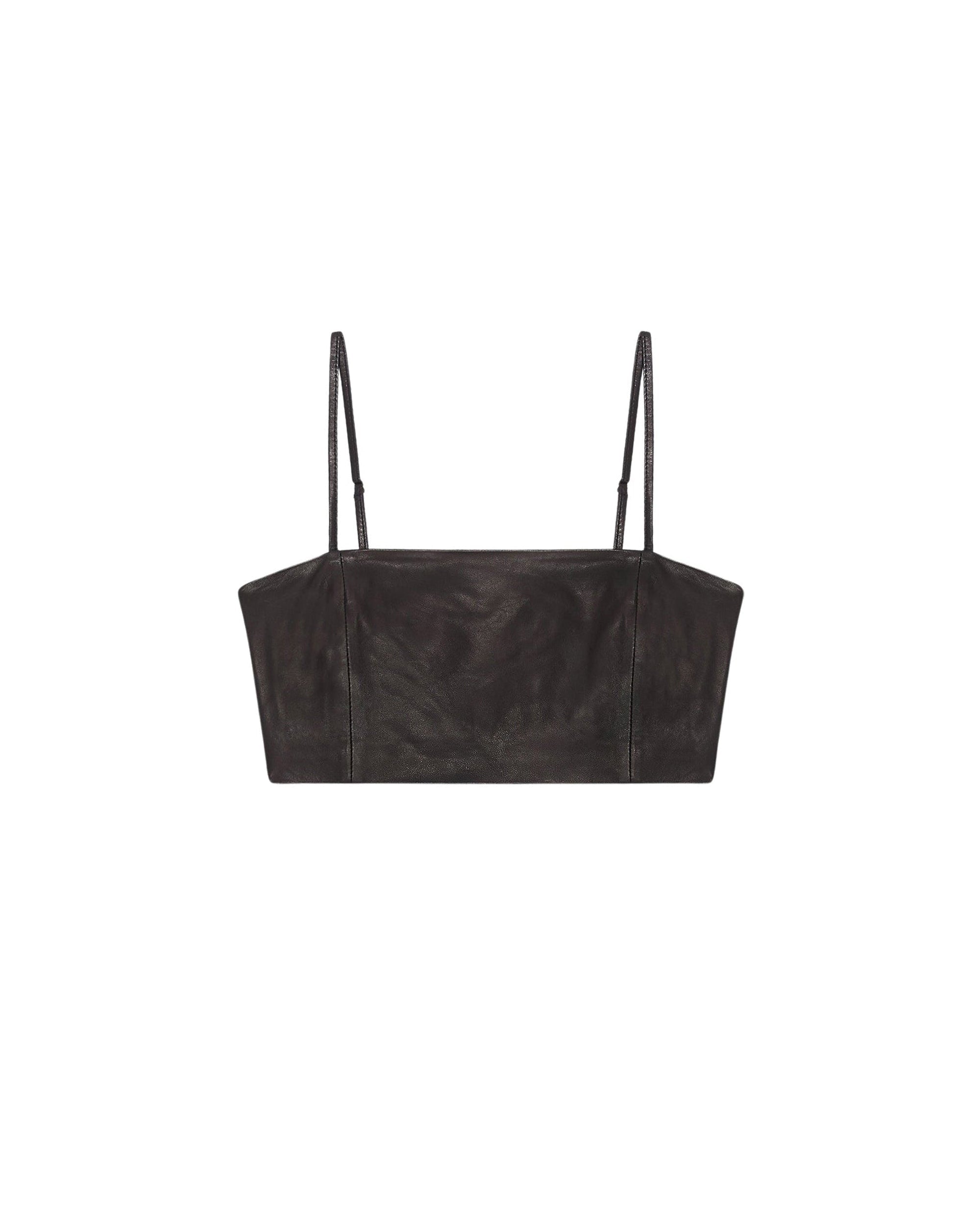 Davina leather bra - Black