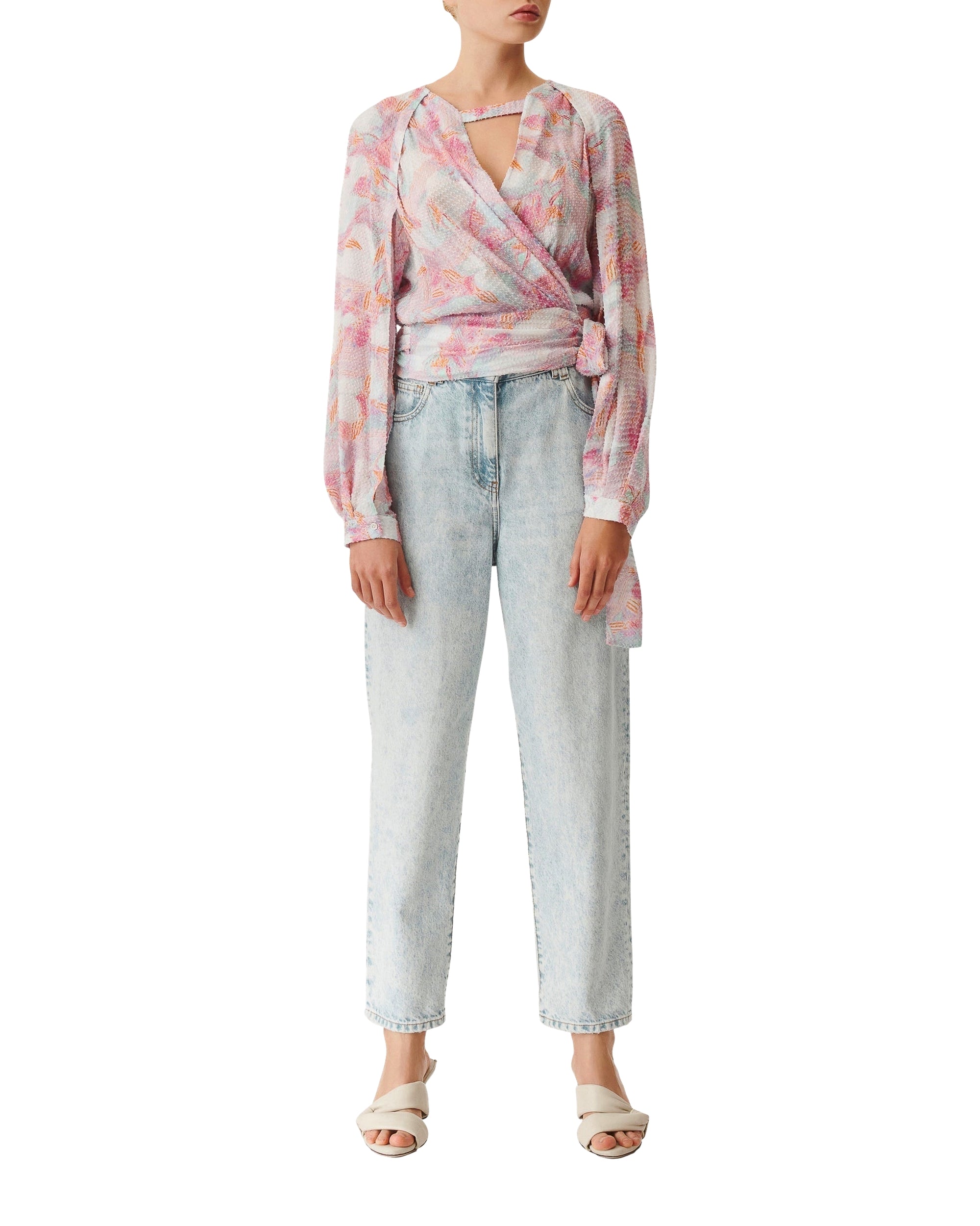 Freddi blouse - Light Pink Multico