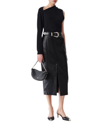 Ilento asymmetric T-shirt - Black