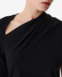Ilento asymmetric T-shirt - Black