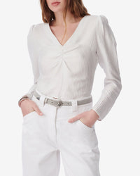 Imae short blouse - White & Silver