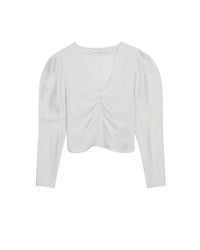 Imae short blouse - White & Silver