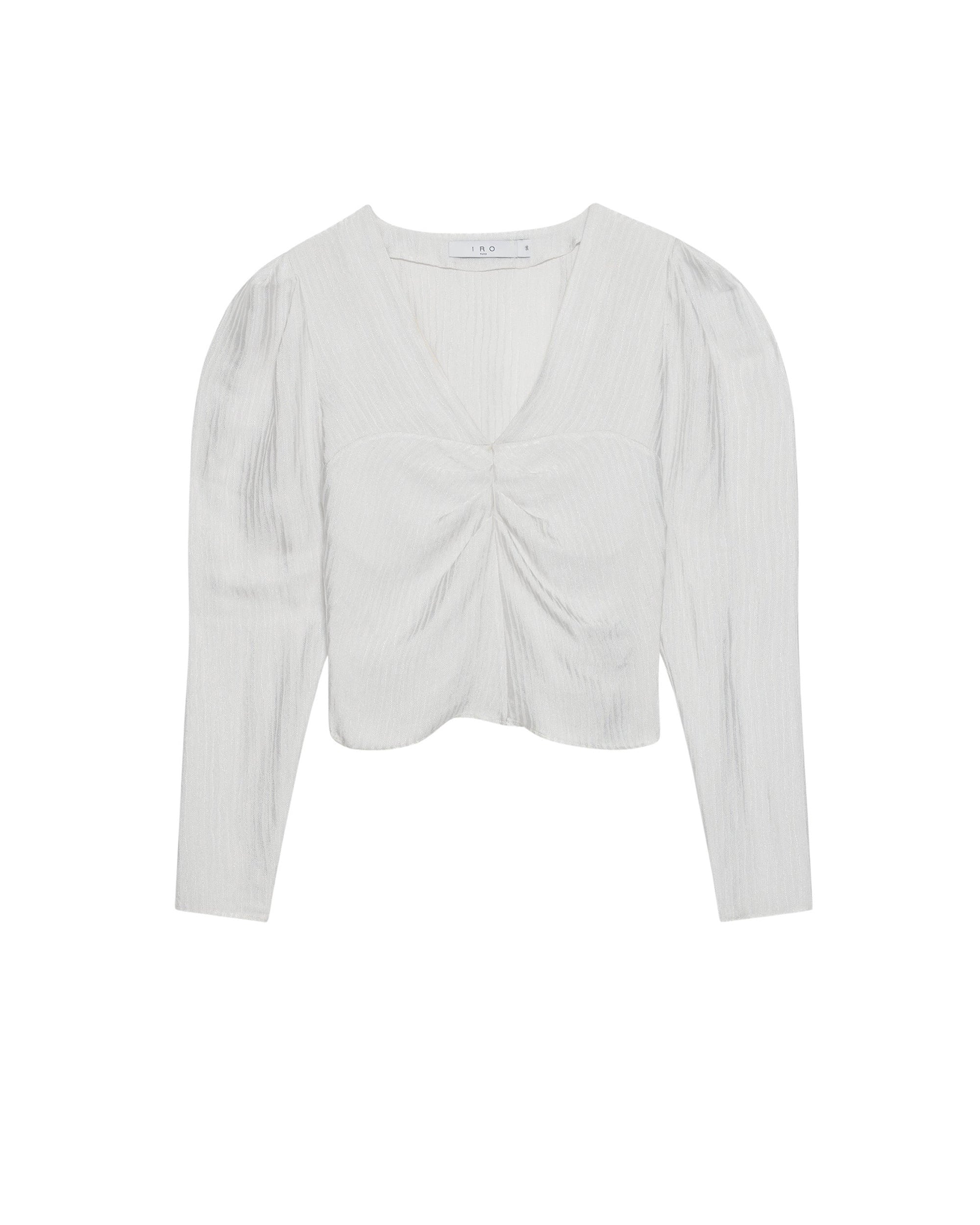 Imae short blouse - White & Silver