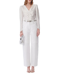 Imae short blouse - White & Silver