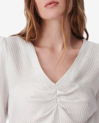Imae short blouse - White & Silver